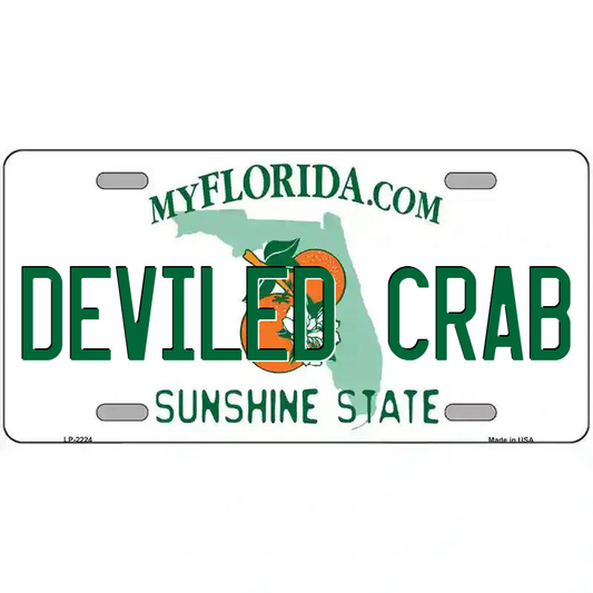 Deviled Crab Florida Metal Sign