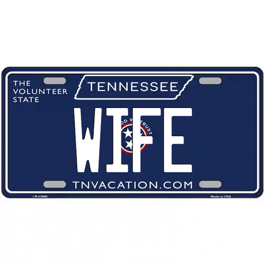 Wife Tennessee Blue Metal Sign