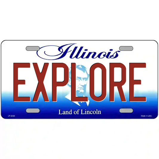 Explore Illinois Metal Sign