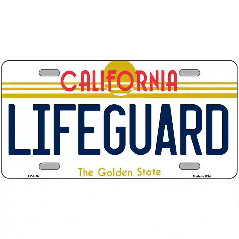 Lifeguard California Metal Sign