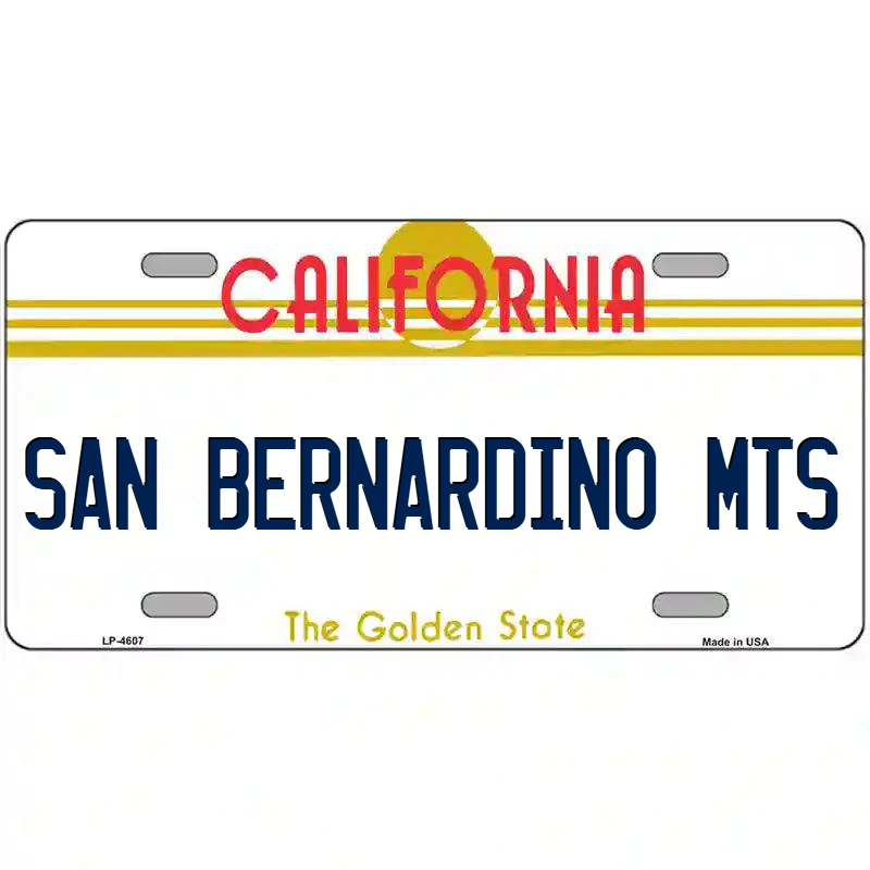 San Bernardino Mountains California Metal Sign