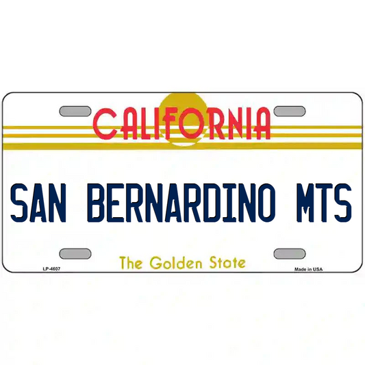 San Bernardino Mountains California Metal Sign