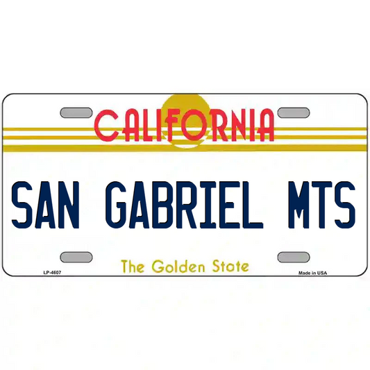 San Gabriel Mountains California Metal Sign