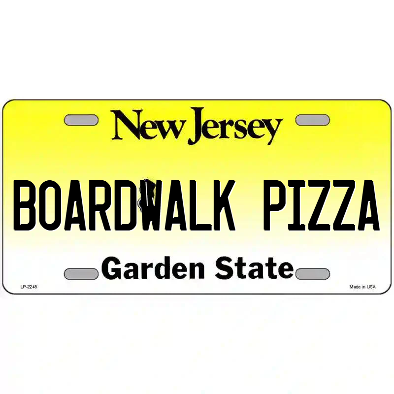 Boardwalk Pizza New Jersey Metal Sign