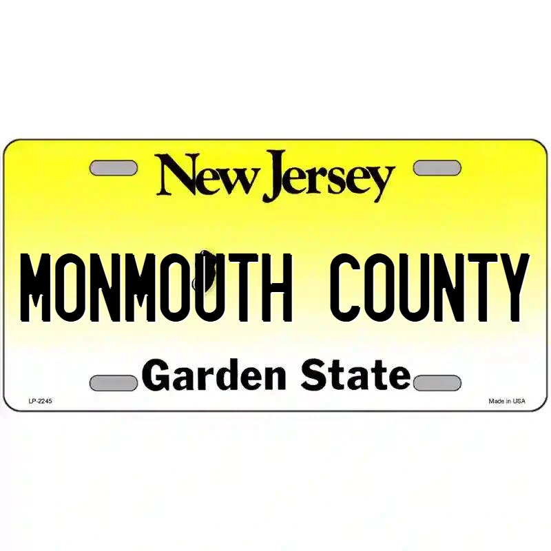 Monmouth County New Jersey Metal Sign