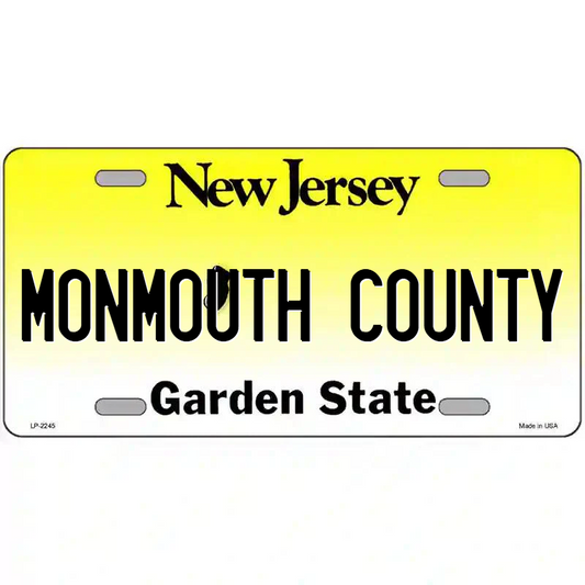 Monmouth County New Jersey Metal Sign