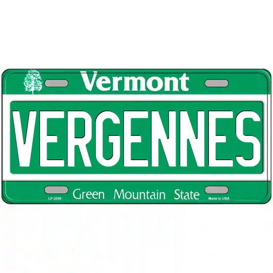 Vergennes Vermont Metal Sign