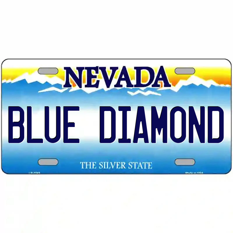 Blue Diamond Nevada Metal Sign