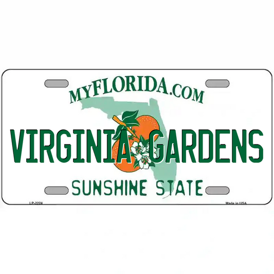 Virginia Gardens Florida Metal Sign