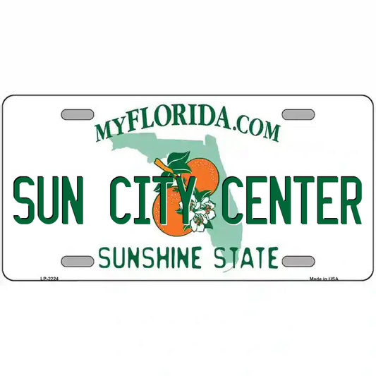 Sun City Center Florida Metal Sign