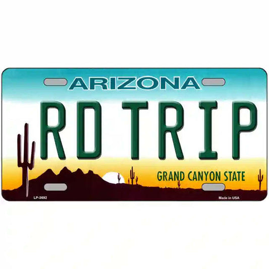 Road Trip Arizona Metal Sign