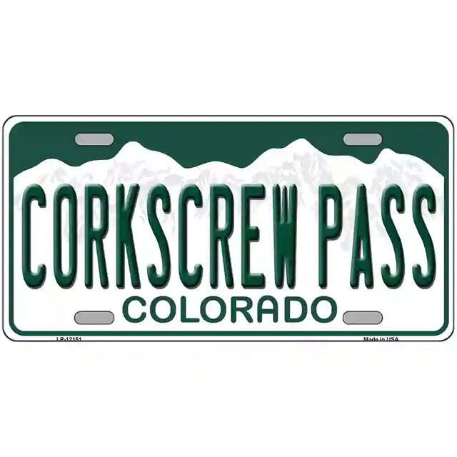 Corkscrew Pass Colorado Metal Sign
