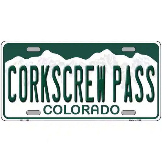Corkscrew Pass Colorado Metal Sign
