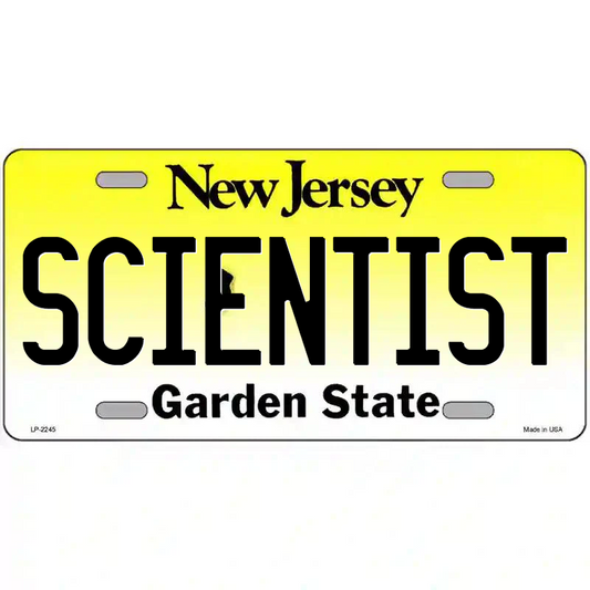 Scientist New Jersey Metal Sign