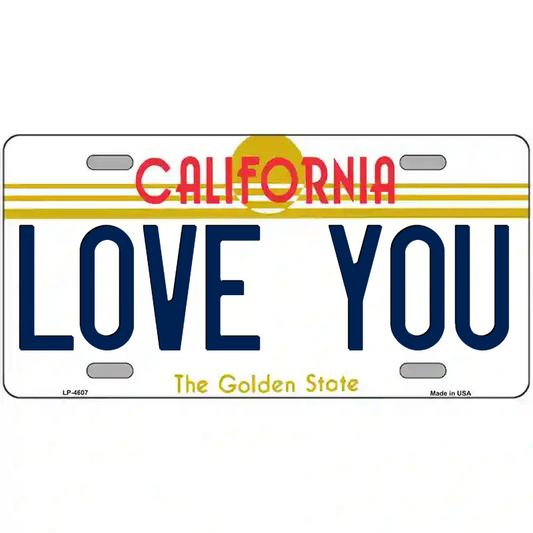 Love you California Metal Sign