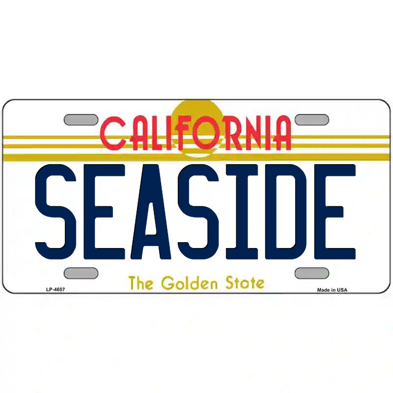 Seaside California Metal Sign