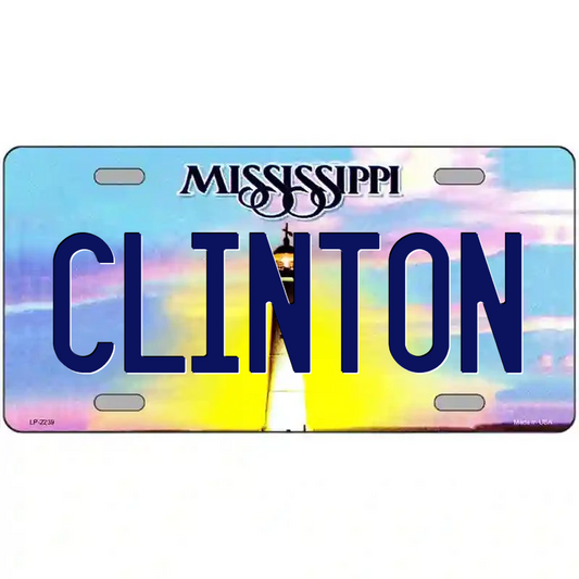 Clinton Mississippi Metal Sign