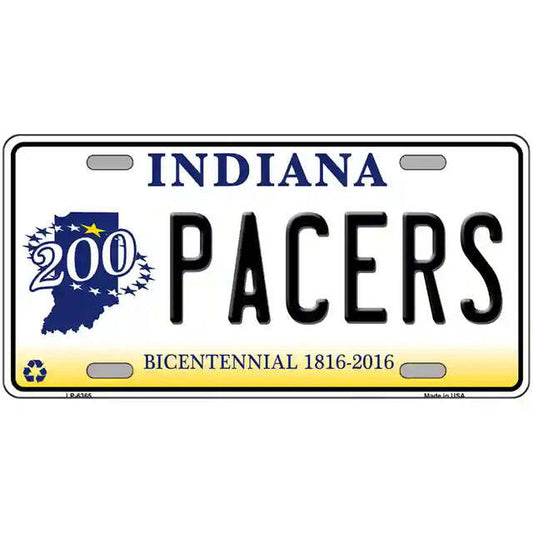 Pacers Indiana Bicentennial Metal Sign