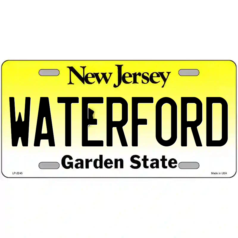 Waterford New Jersey Metal Sign