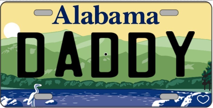 Daddy Alabama Metal Sign