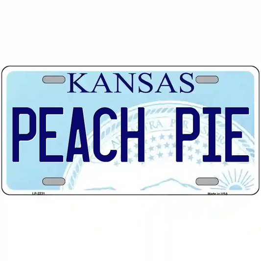 Peach Pie Kansas Metal Sign