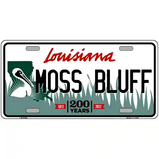 Moss Bluff Louisiana Metal Sign