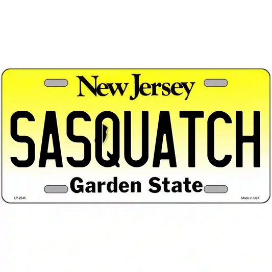 Sasquatch New Jersey Metal Sign