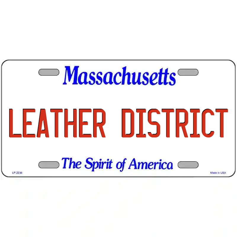 Leather District Massachusetts Metal Sign