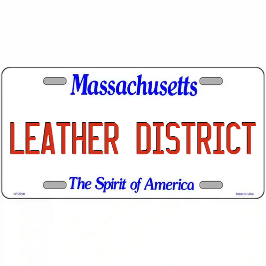 Leather District Massachusetts Metal Sign