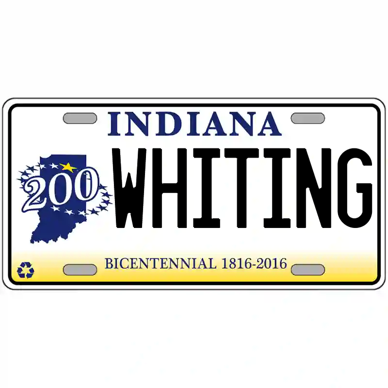 Whiting Indiana Bicentennial Metal Sign