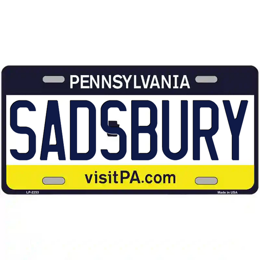 Sadsbury Pennsylvani Metal Sign