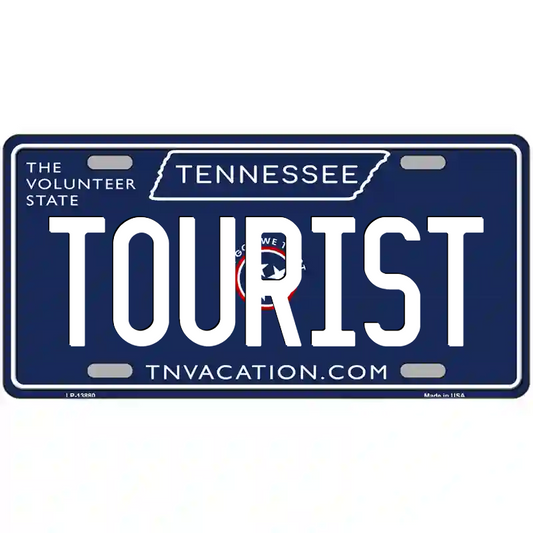 Tourist Tennessee Blue Metal Sign