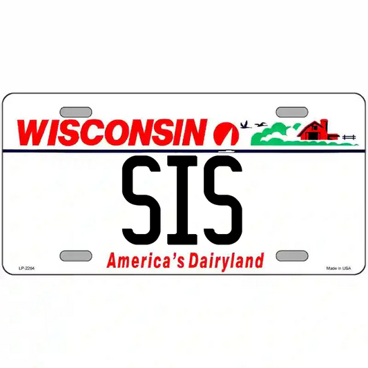 Sis Wisconsin Metal Sign