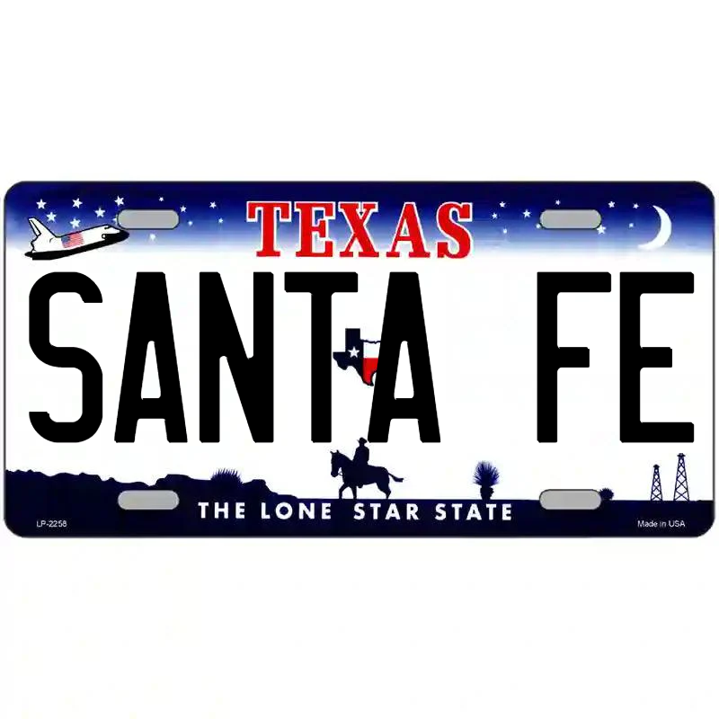 Santa Fe Texas Metal Sign