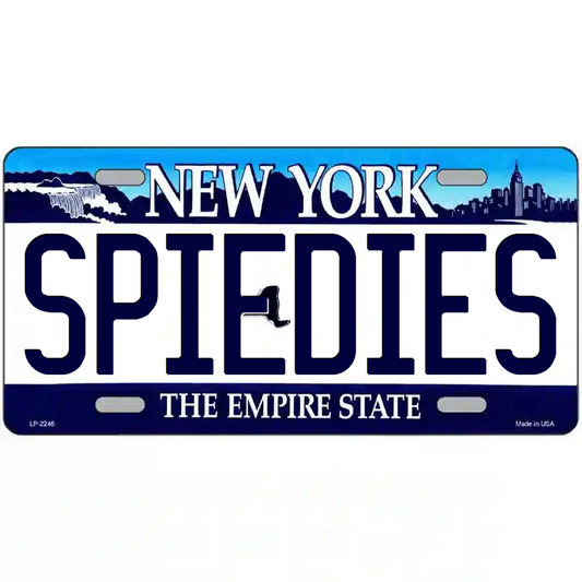 Spiedies New York Blue Metal Sign