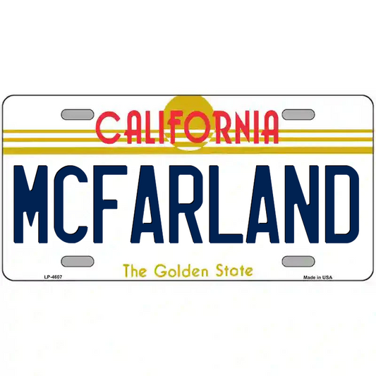 McFarland California Metal Sign