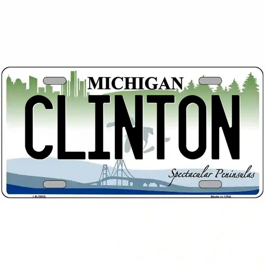 Clinton Michigan Metal Sign