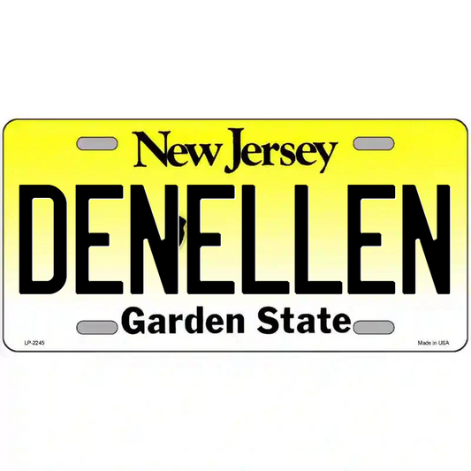 Denellen New Jersey Metal Sign