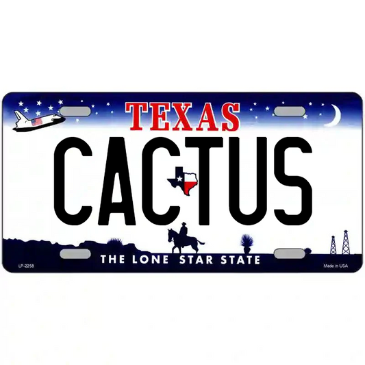 Cactus Texas Metal Sign