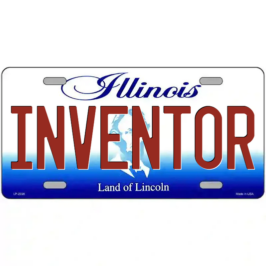 Inventor Illinois Metal Sign