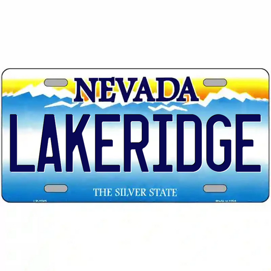 Lakeridge Nevada Metal Sign