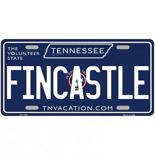 Fincastle Tennessee Blue Metal Sign
