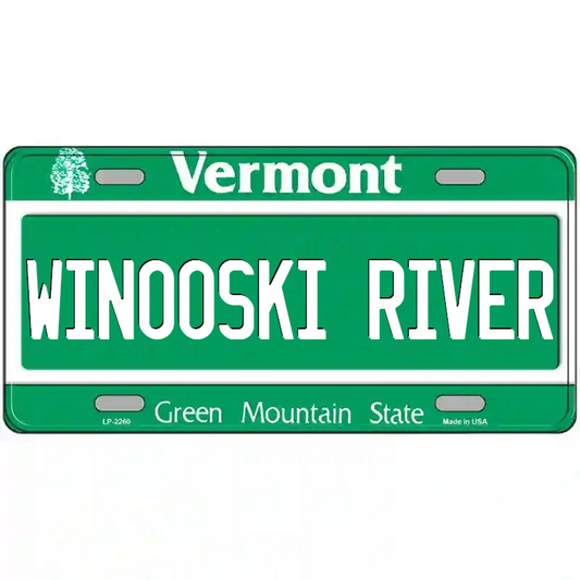 Winooski River Vermont Metal Sign
