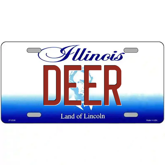 Deer Illinois Metal Sign