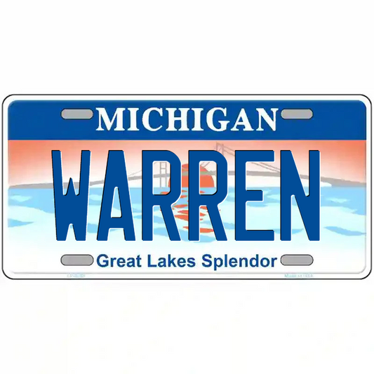 Warren Michigan Great Lakes Metal Sign