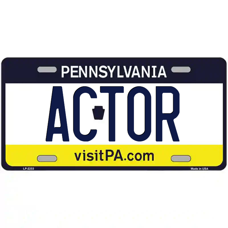 Actor Pennsylvania Metal Sign