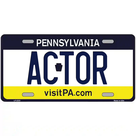 Actor Pennsylvania Metal Sign