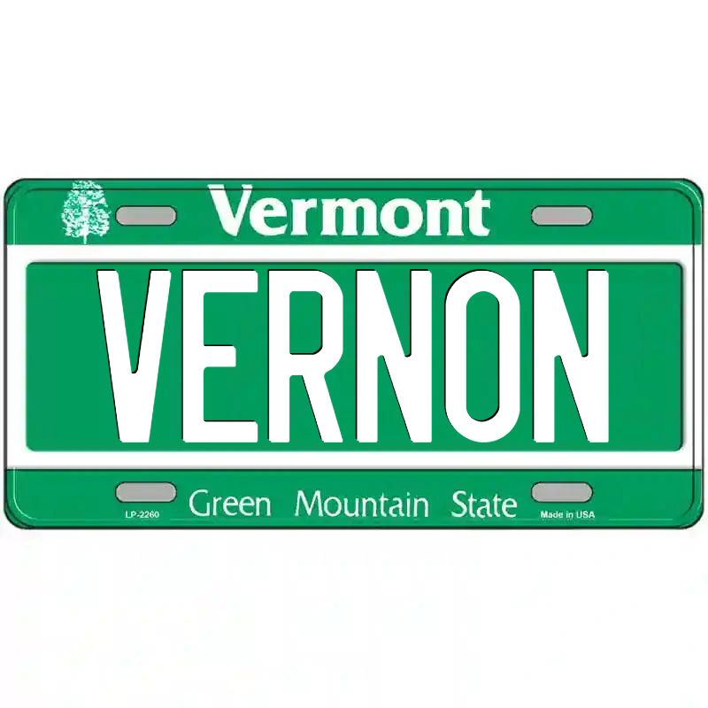 Vernon Vermont Metal Sign