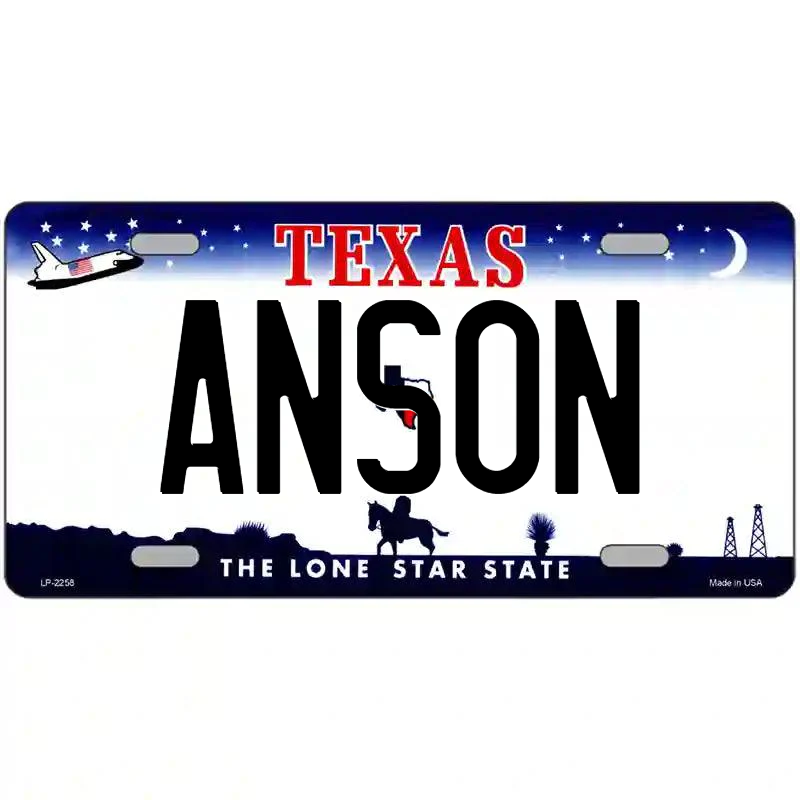 Anson Texas Metal Sign