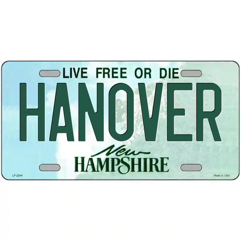 Hanover New Hampshire Metal Sign